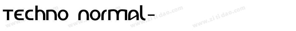 Techno Normal字体转换